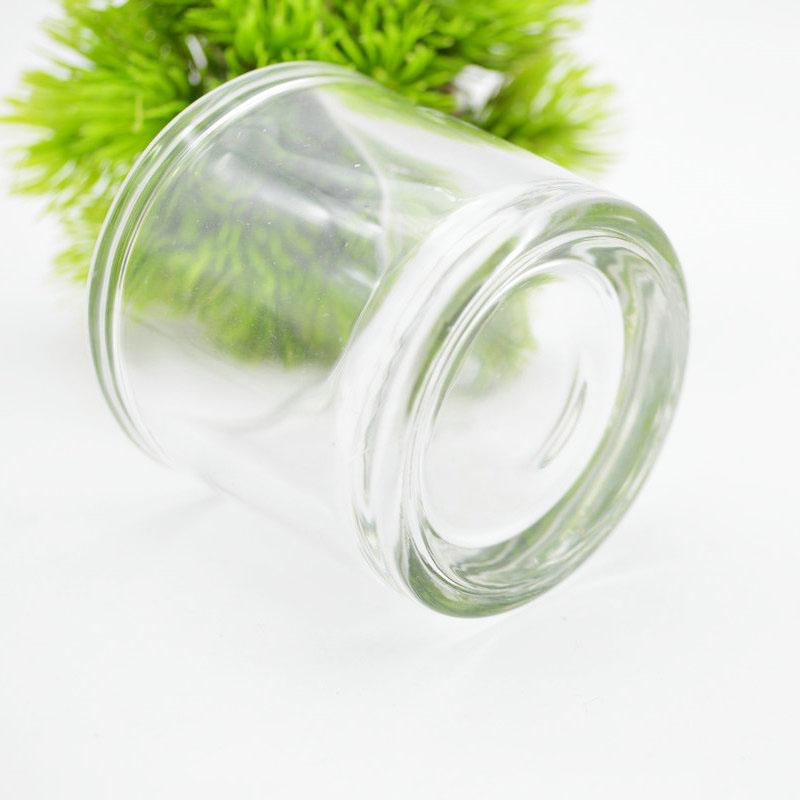 In stock empty glass candle jars 80ml clear glass holders containers