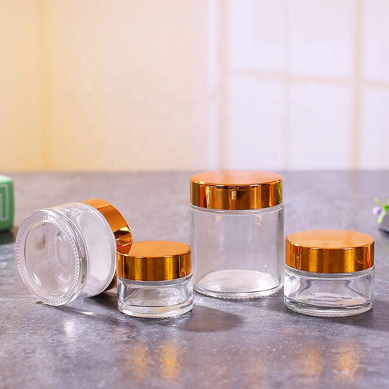 In stock glass jar skin care 30g lip butter jar with lids for body butter