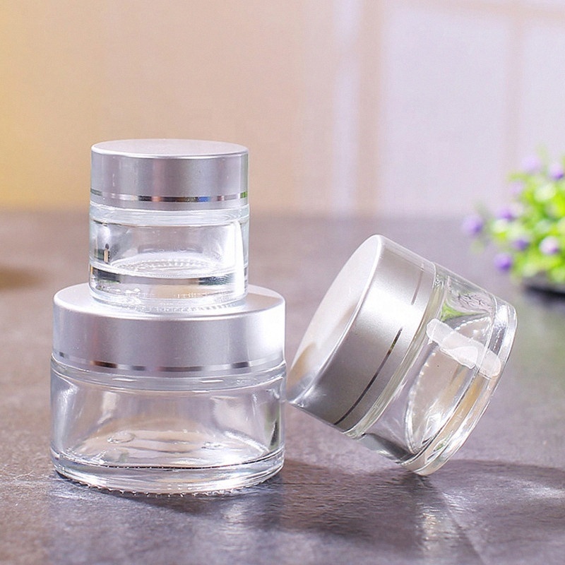 In stock glass jar skin care 30g lip butter jar with lids for body butter