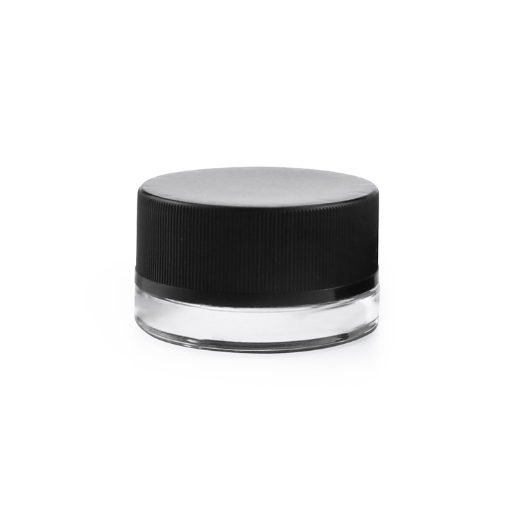 In stock glass packaging mini style child proof glass container with child resistant cap for cbd flower storage