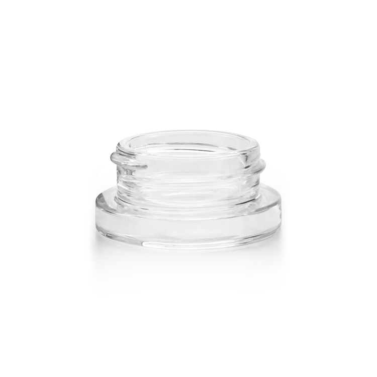 In stock glass packaging mini style child proof glass container with child resistant cap for cbd flower storage