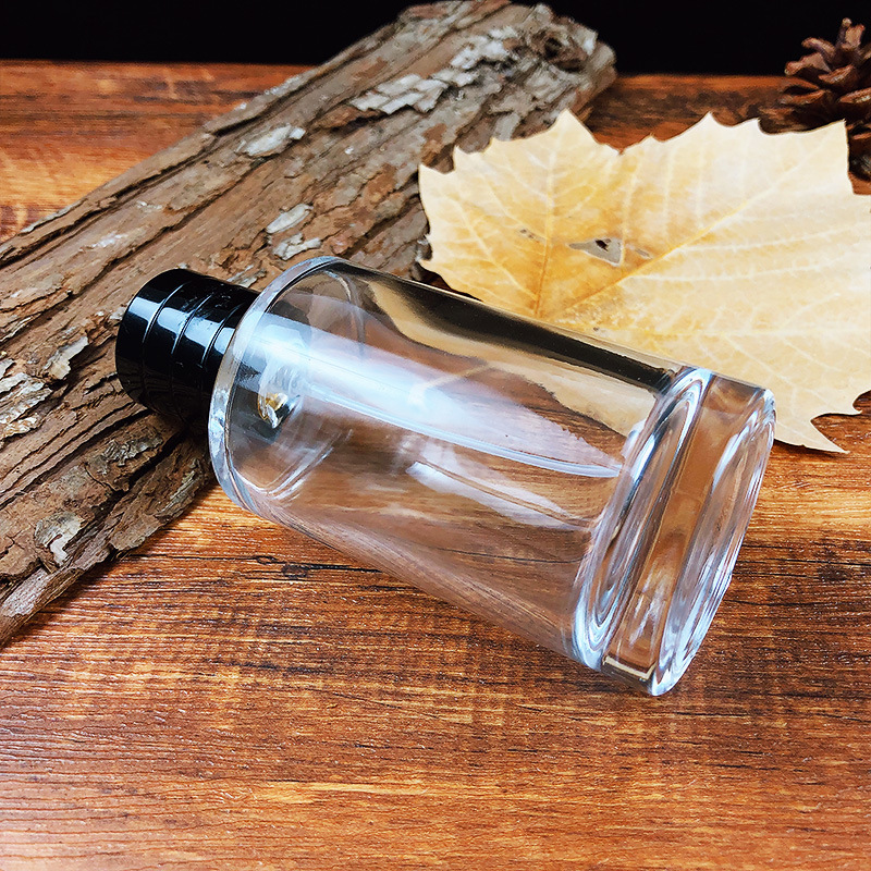In stock glass perfume bottle 100ml perfum bottle luxury glass round glass perfume bottles
