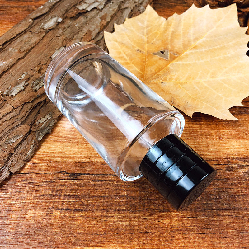 In stock glass perfume bottle 100ml perfum bottle luxury glass round glass perfume bottles