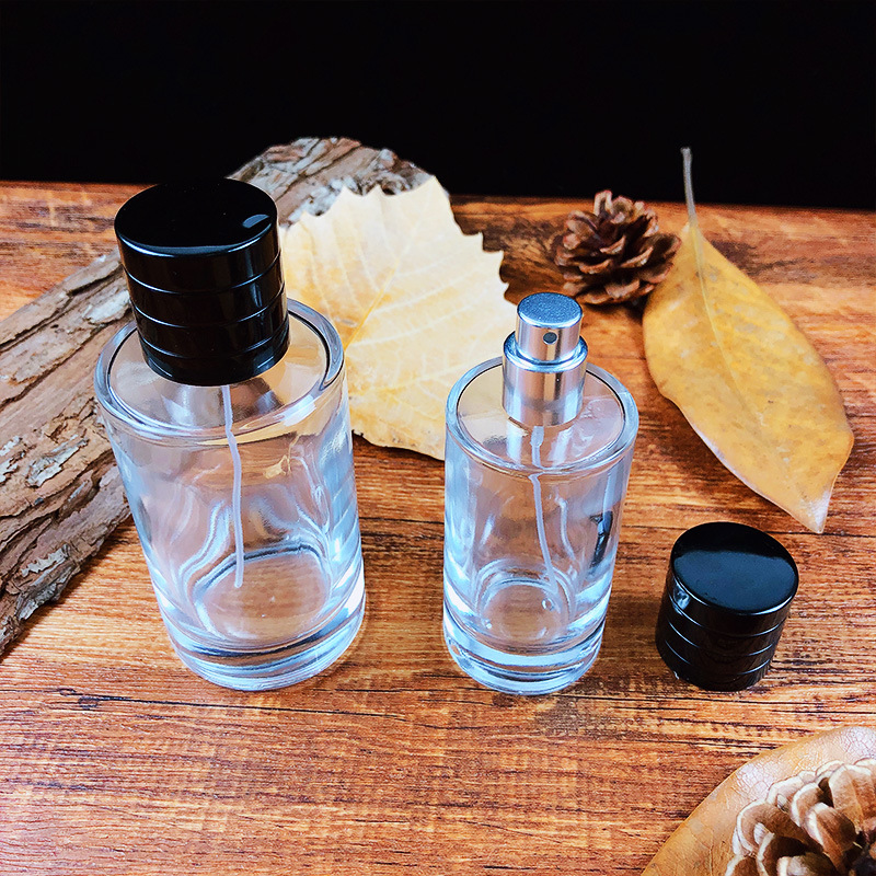 In stock glass perfume bottle 100ml perfum bottle luxury glass round glass perfume bottles