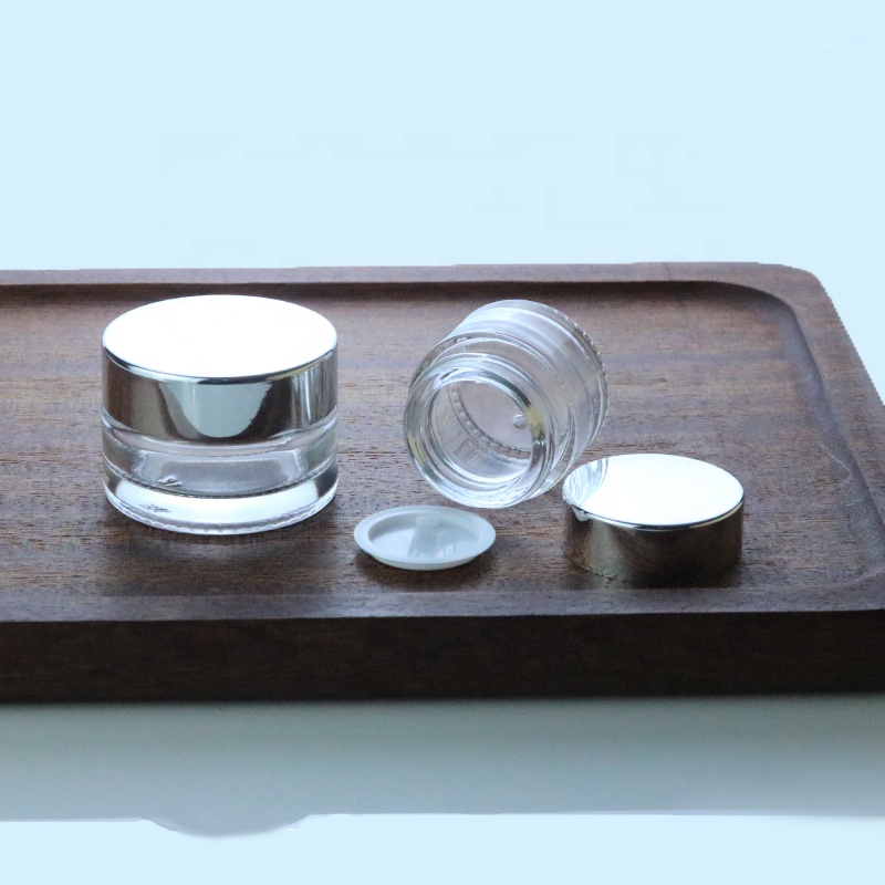 In stock mini cream glass jar 20 ml empty round 20g cometic glass jar (GJM08)