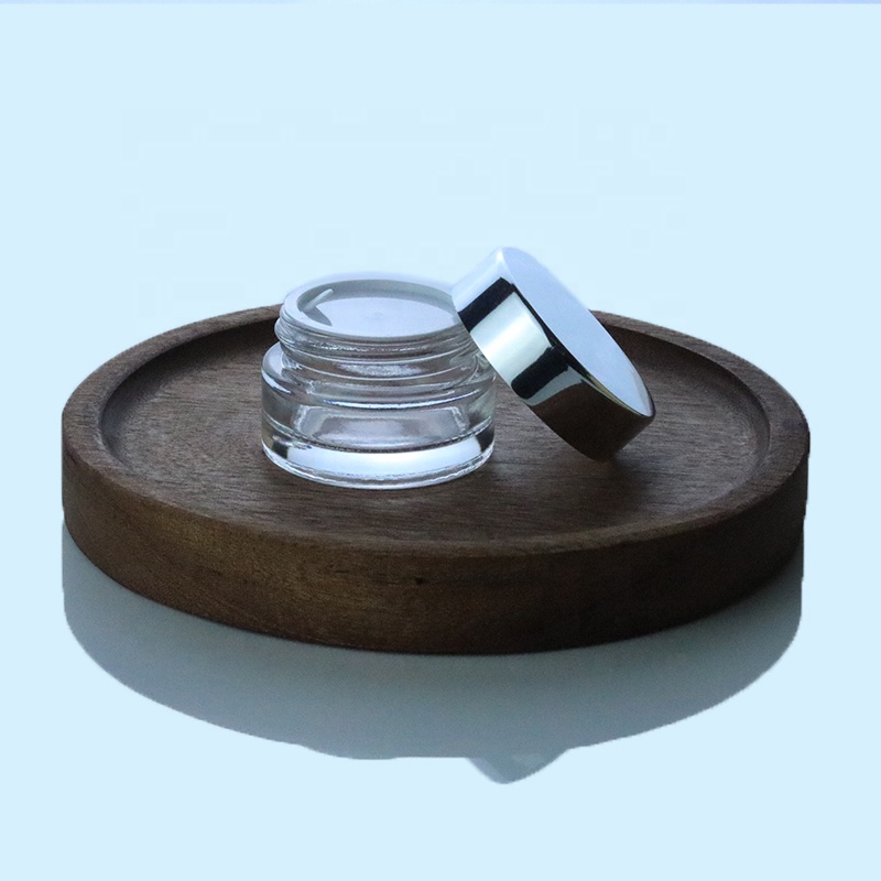 In stock mini cream glass jar 20 ml empty round 20g cometic glass jar (GJM08)