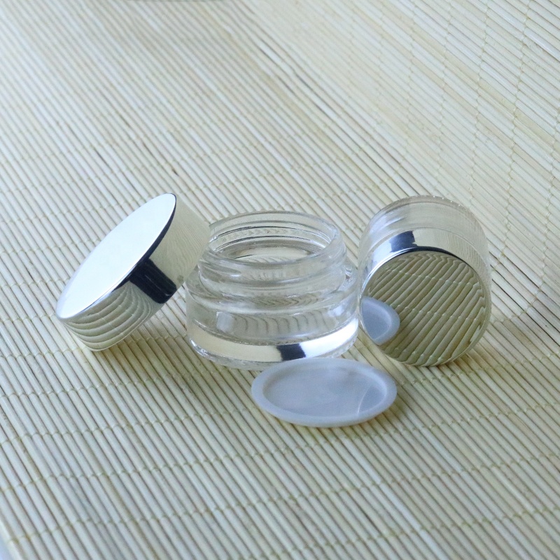 In stock mini cream glass jar 20 ml empty round 20g cometic glass jar (GJM08)