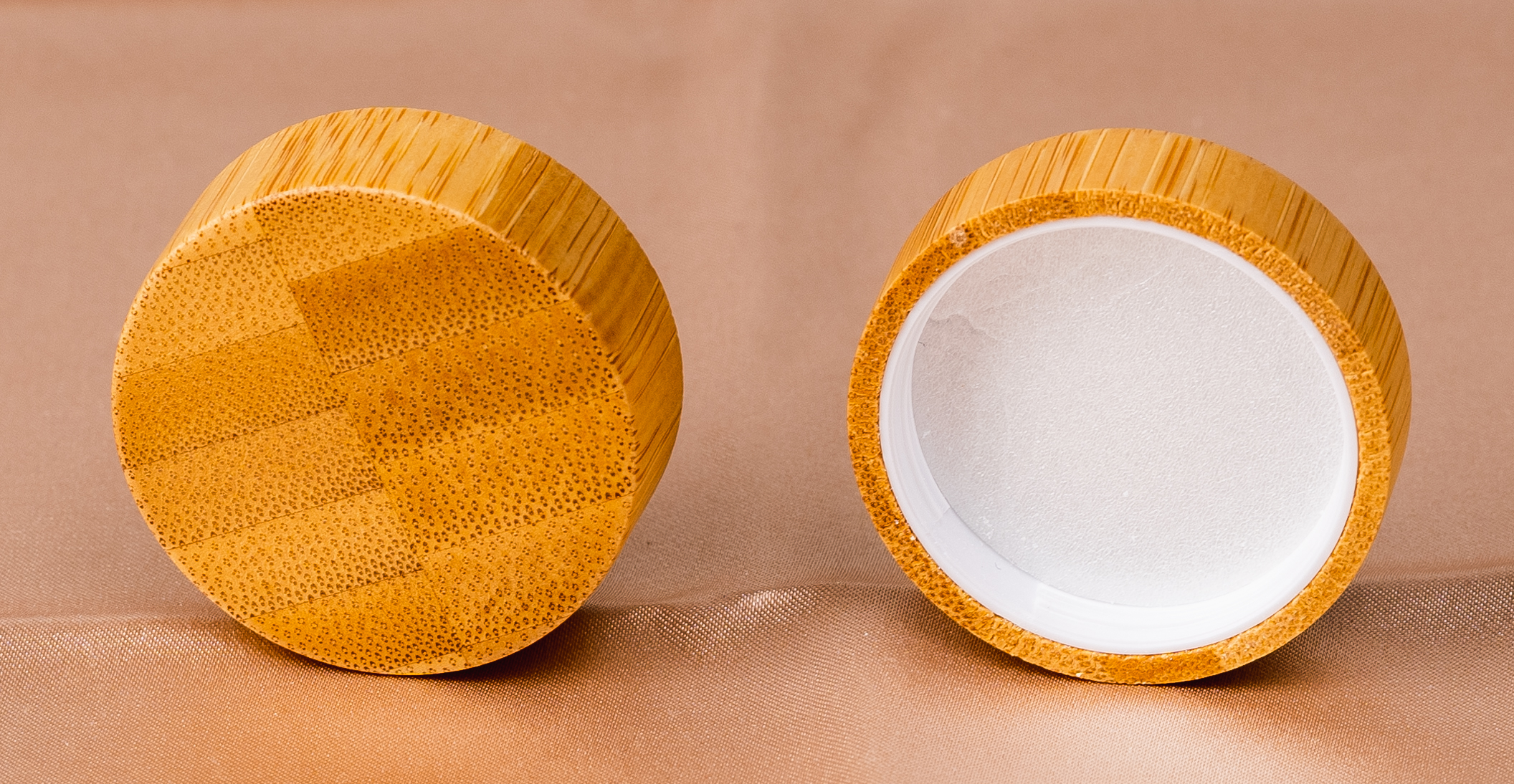 In stock ready to ship small 10g bamboo cover plastic inner cream jar