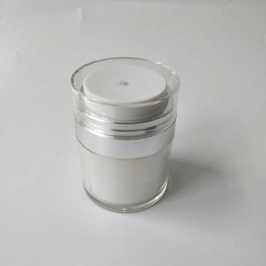 In stock ready to ship wholesale empty 15ml 30ml 50ml Cosmetic Packaging Plastic Acrylic Airless Pump Cream Jar