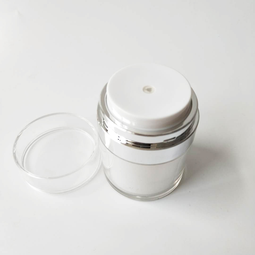 In stock ready to ship wholesale empty 15ml 30ml 50ml Cosmetic Packaging Plastic Acrylic Airless Pump Cream Jar