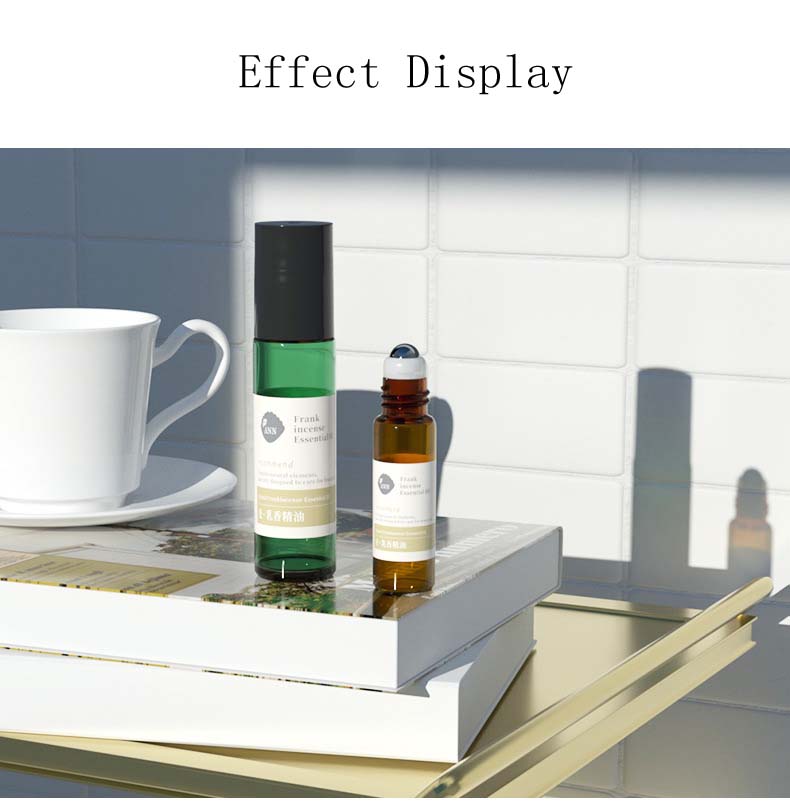 In stock round empty 10ml roller ball transparent glass tube perfume bottles empty eye cream roller bottle