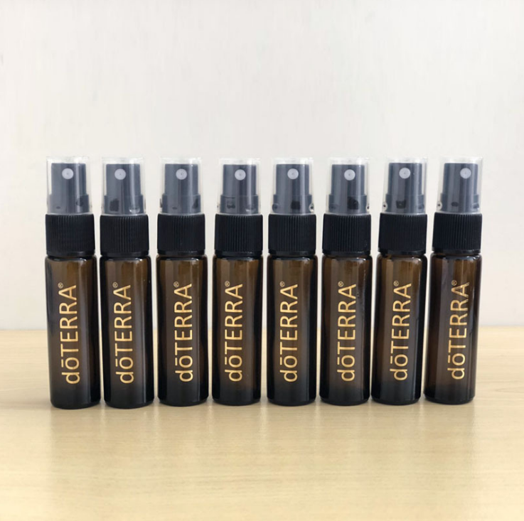 In stock sales!10ml amber glass roll on bottle doterra essential oil bottle with black cap and steel roller