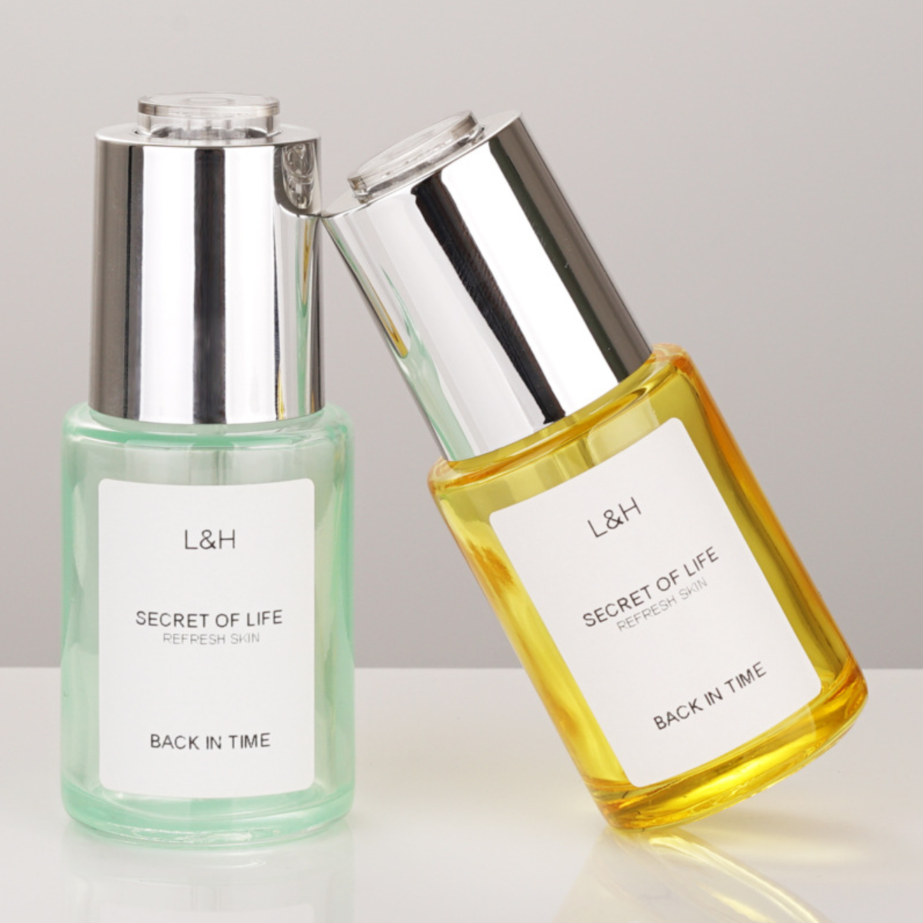 In stock serum essential oil glass bottle 30ml for skin care packaging