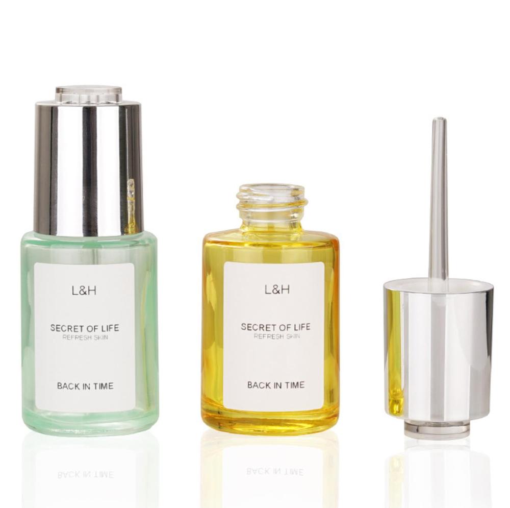 In stock serum essential oil glass bottle 30ml for skin care packaging
