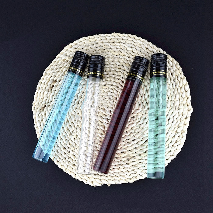 In stock tube 50ml 100ml mini glass wine bottle with screw cap wholesale