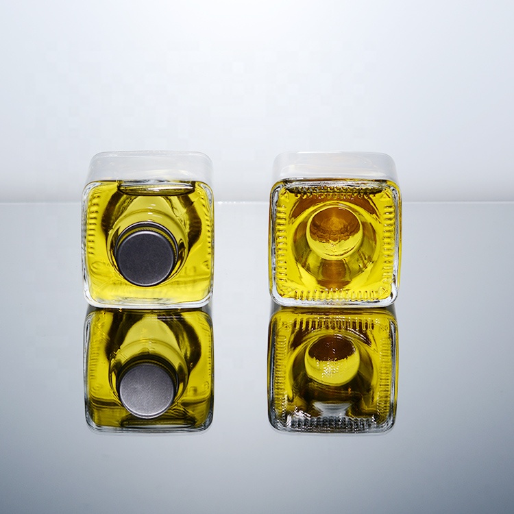 In stock unique shaped 150ml glass bottles with aluminum cap