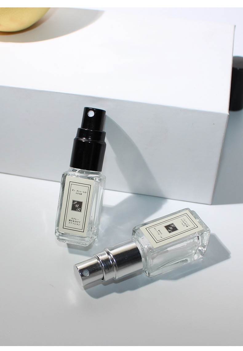 In stock wholesale 4ml 9ml 20ml 30ml small Clear pink Square Spray botol parfum Glass Perfume Bottle