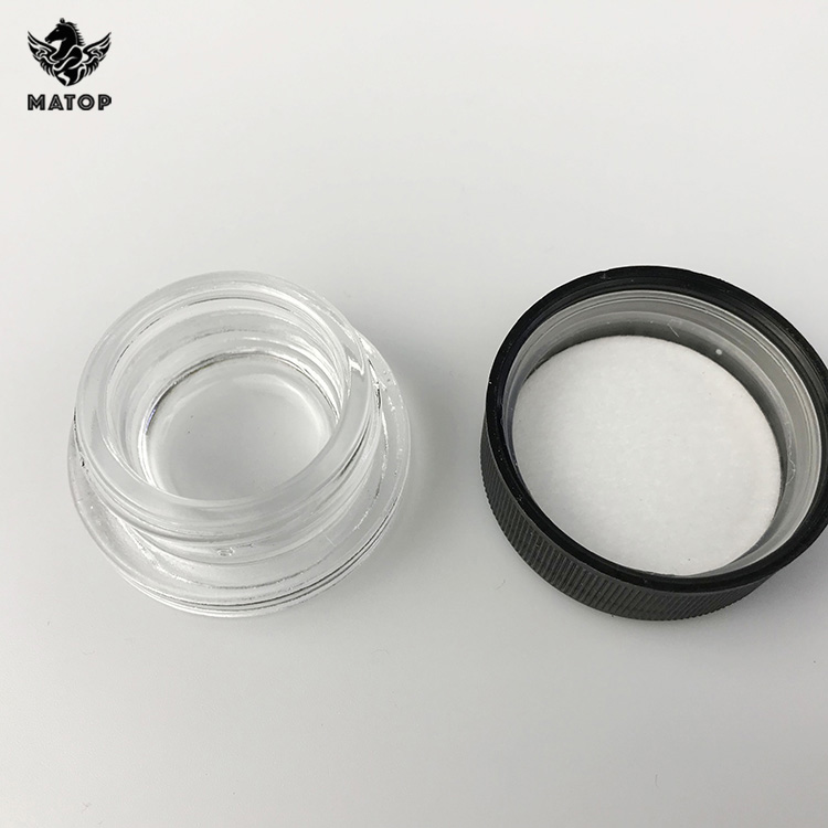 In stock wholesale 5ml 7ml 9ml child proof glass extract round jar