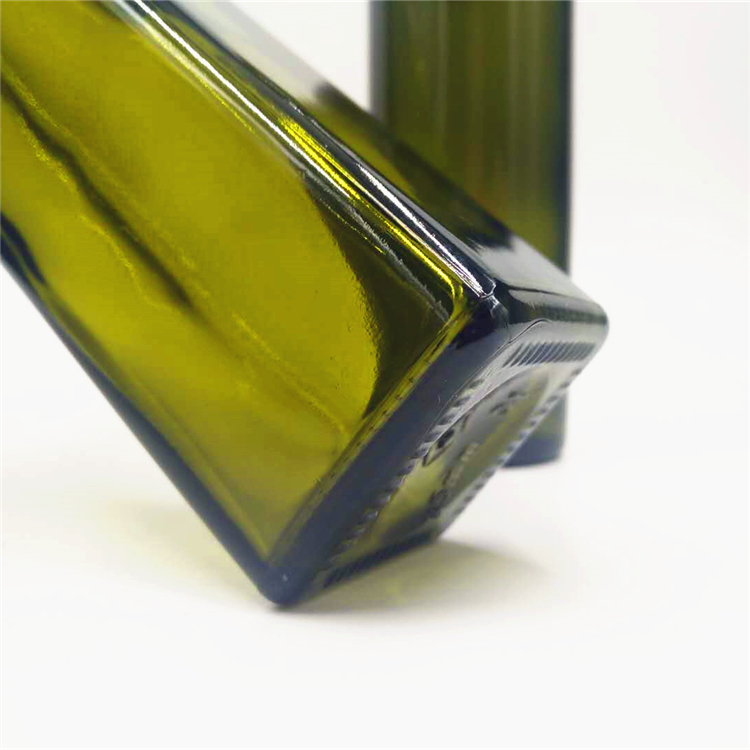 In stocked 100ml 125ml 250ml 375ml 500ml 750ml 1000ml square round dark green cooking olive oil glass bottle