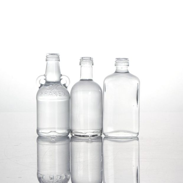 In stocked transparent 50ml 5cl extra flint whiskey whisky vodka rum gin spirits liquor glass bottles with aluminum ropp caps