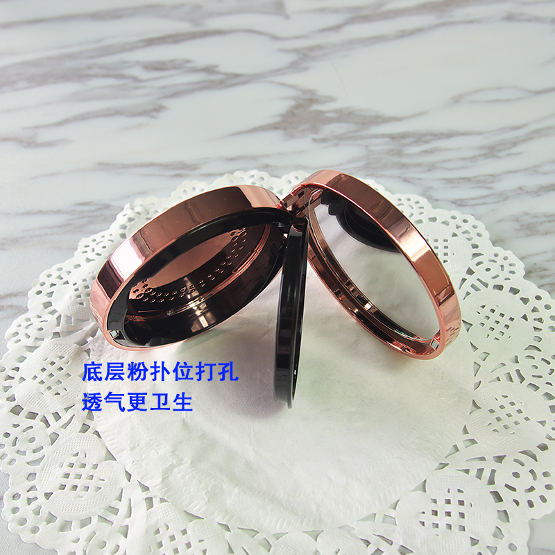 Inner Diameter 55mm Luxury empty double layer powder box Diy make up blush jar with mirror