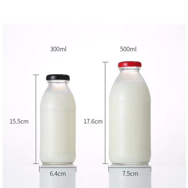 Ins style handmade yogurt bottle strawberry milk shake juice bottle 300ml 500ml