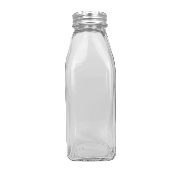 Ins style hot sale 320ml 11.5oz glass juice cup packing botol juice cold brew bottle with aluminium lidand gasket