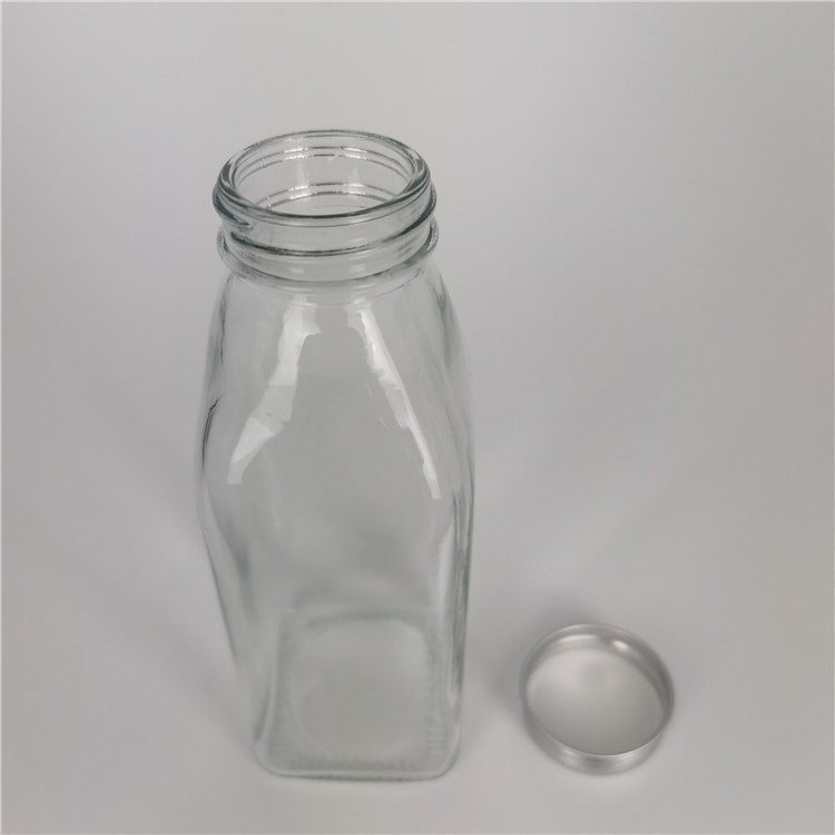 Ins style hot sale 320ml 11.5oz glass juice cup packing botol juice cold brew bottle with aluminium lidand gasket
