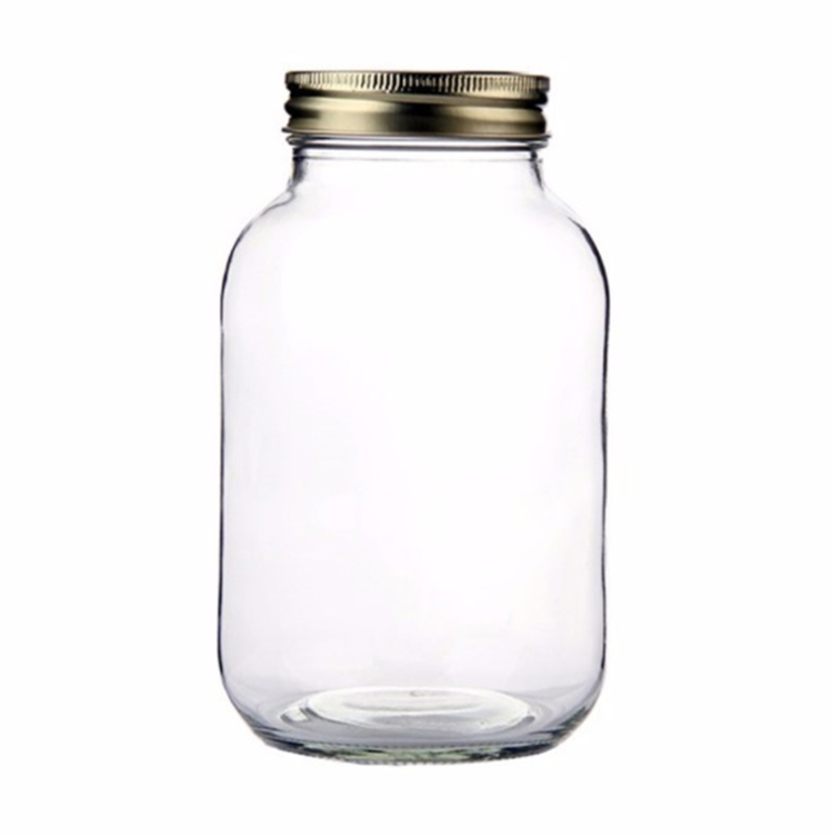 Ins style large glass mason jars bulk no handle for canned fruits