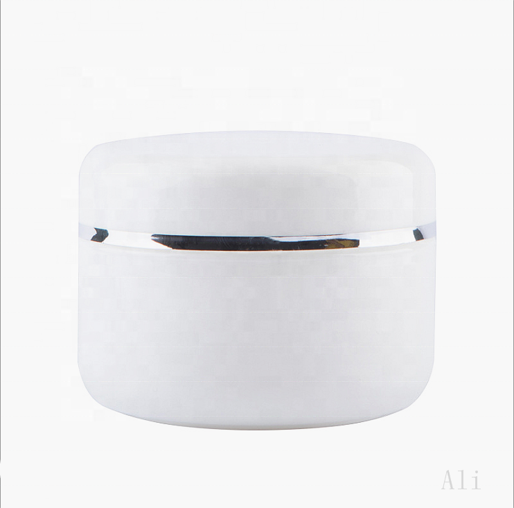 Instock 50ml 200ml 2oz white cream jar for cosmetic luxury body cream jar sell