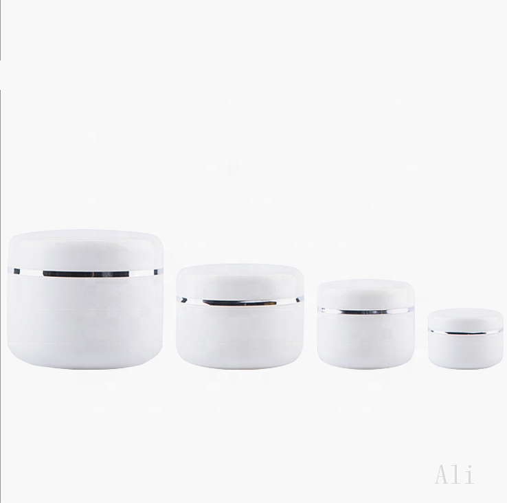 Instock 50ml 200ml 2oz white cream jar for cosmetic luxury body cream jar sell