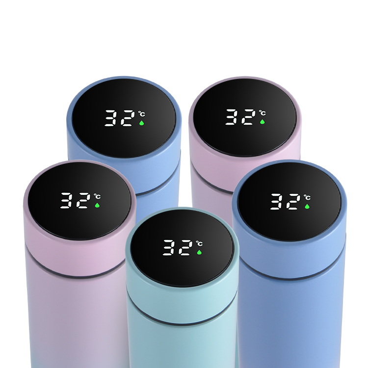Intelligent Thermos with LCD Touch Screen Temperature Sensor Led Display Stainless Steel Insulation Cup Smart Water Bottles