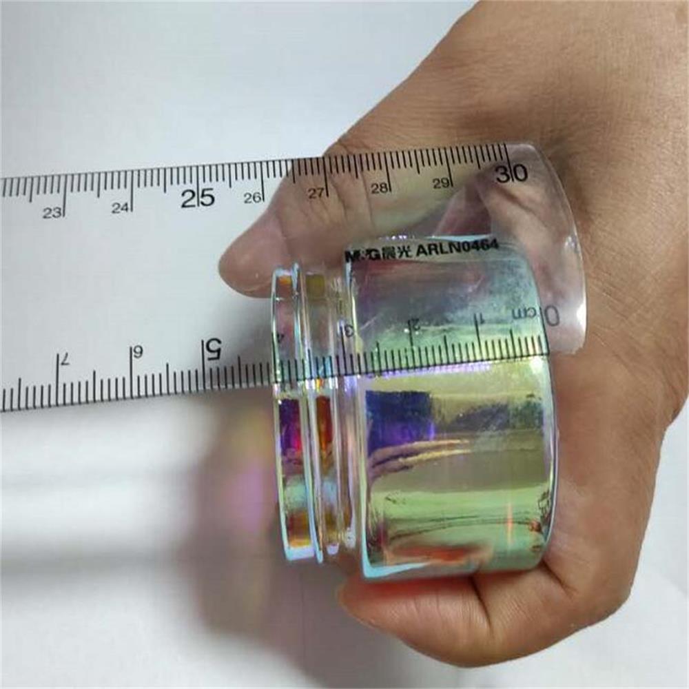 Iridescent color high quality glass cream jar