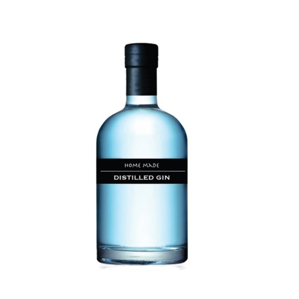 Iridescent custom logo round crystal white alcohol bottle with cork cap empty spirit bottle 200ml