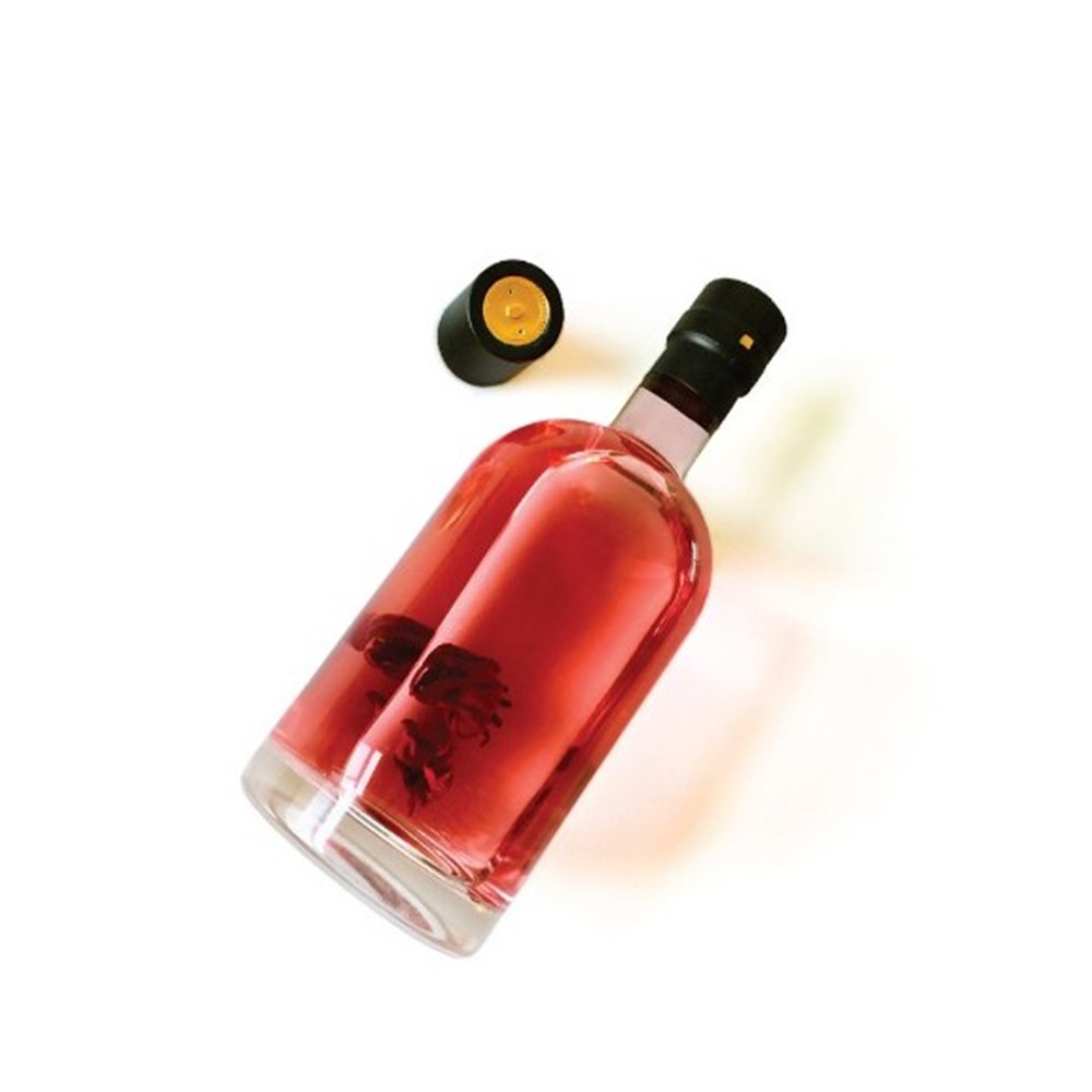 Iridescent custom logo round crystal white alcohol bottle with cork cap empty spirit bottle 200ml