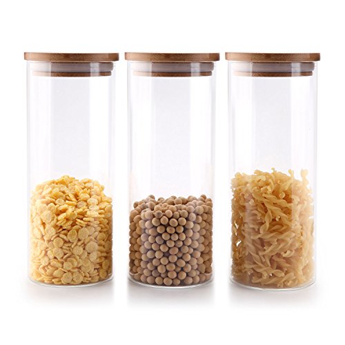 Iyahome Kitchen Storage Transparent Clear Borosilicate Glass Honey Jars