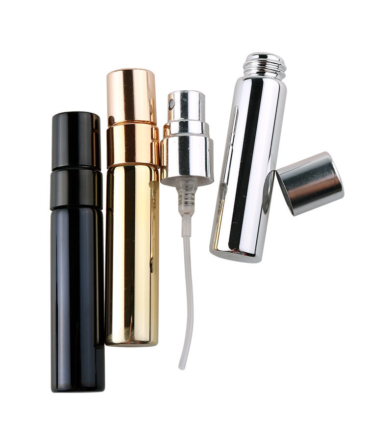 J262 2019 Latest Faddish 5ML Pocket Small Empty Spray Aluminum Atomizer Refillable Perfume Glass Bottle