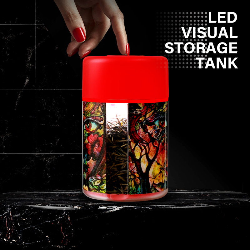 JL-059Y Hot Selling Portable Plastic Material Storage Bottles Jars Type ABS LED Jar