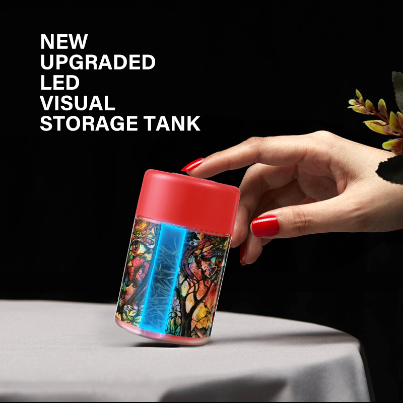 JL-059Y Hot Selling Portable Plastic Material Storage Bottles Jars Type ABS LED Jar