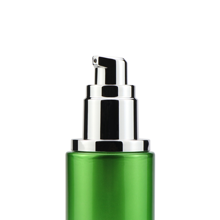 JX green Ceramic Glass Lotion Bottles customized Glass Cream Jars Cosmetic packaging Container Set bottle set