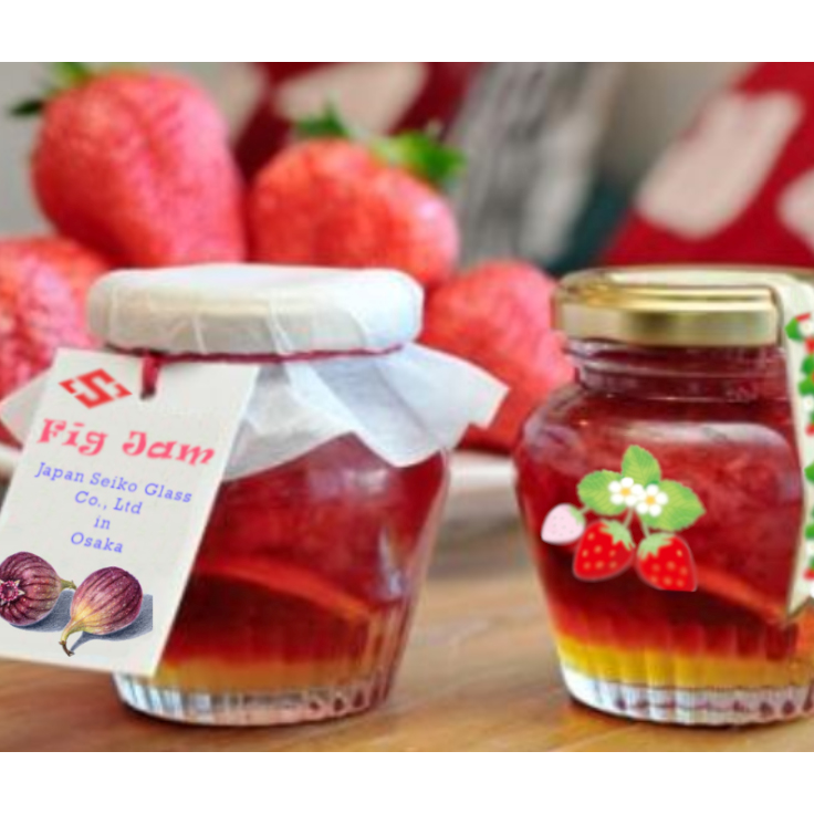 Japanese WM series storage wide mouth glass honey packaging bottle jar