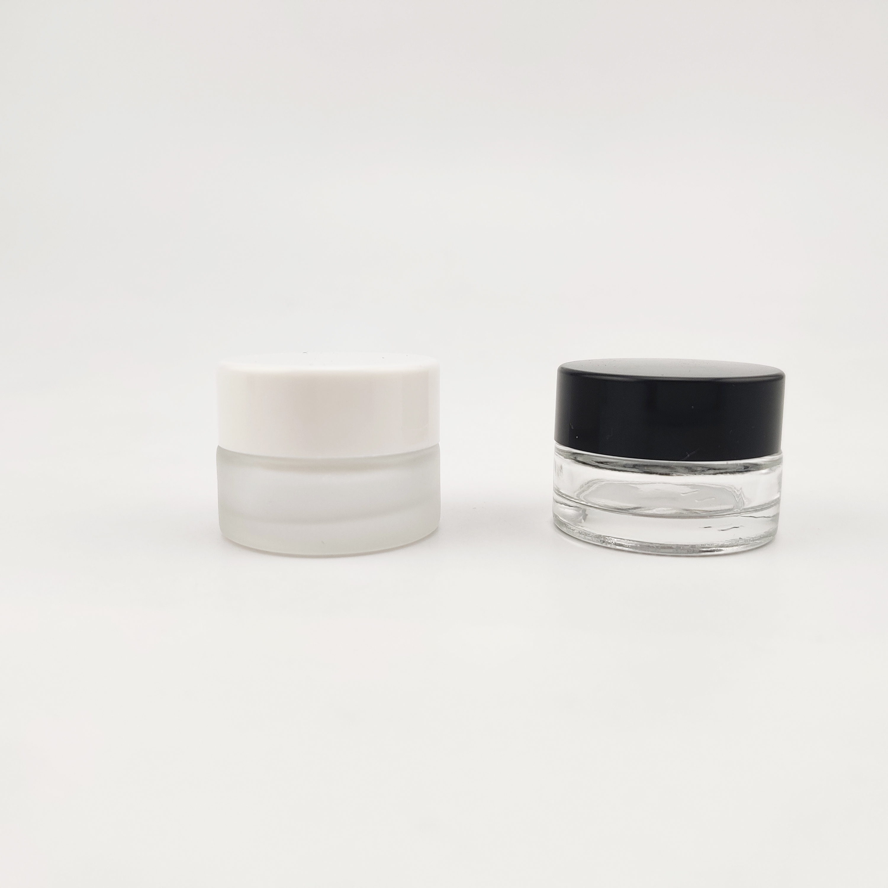 Jar Cosmetic Jar 3g 5g Glass Jar with White Screw Cap