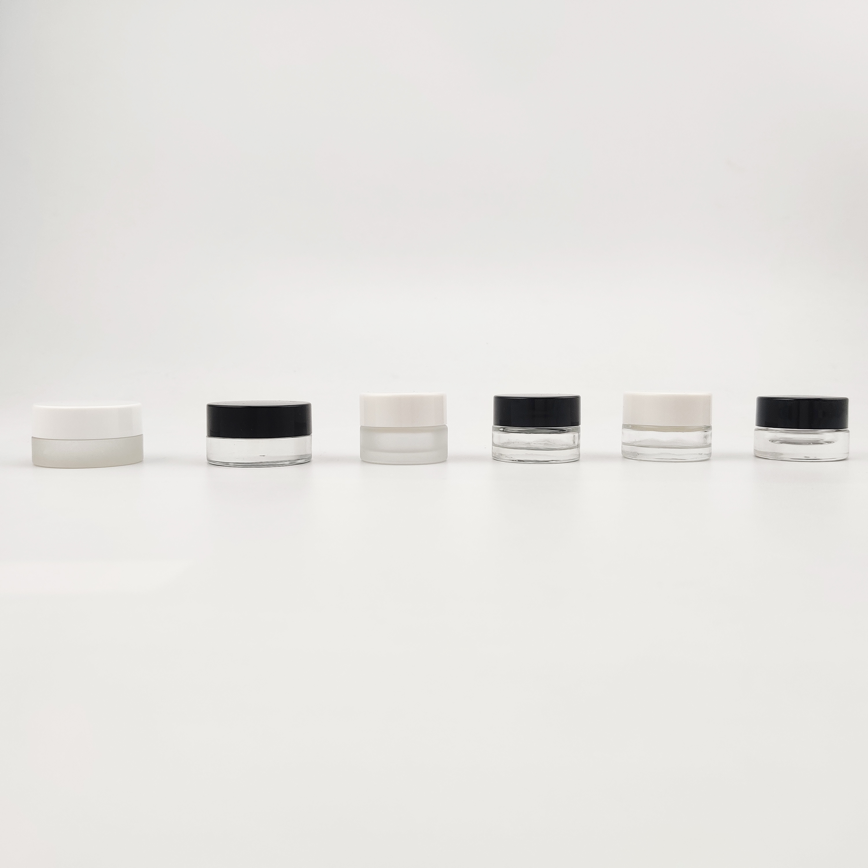 Jar Cosmetic Jar 3g 5g Glass Jar with White Screw Cap