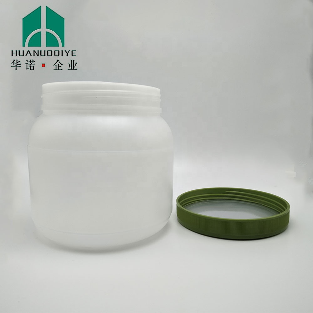 Jar Hdpe Plastic Wide Mouth 32oz 1000ml 1kg Black Loose Powder with Screw Cap PE Materail CN;ZHE Huanuo HN