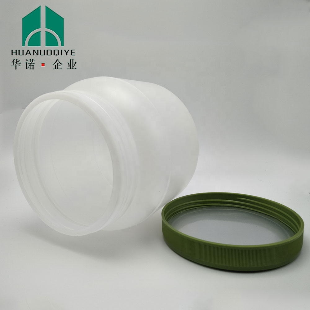 Jar Hdpe Plastic Wide Mouth 32oz 1000ml 1kg Black Loose Powder with Screw Cap PE Materail CN;ZHE Huanuo HN