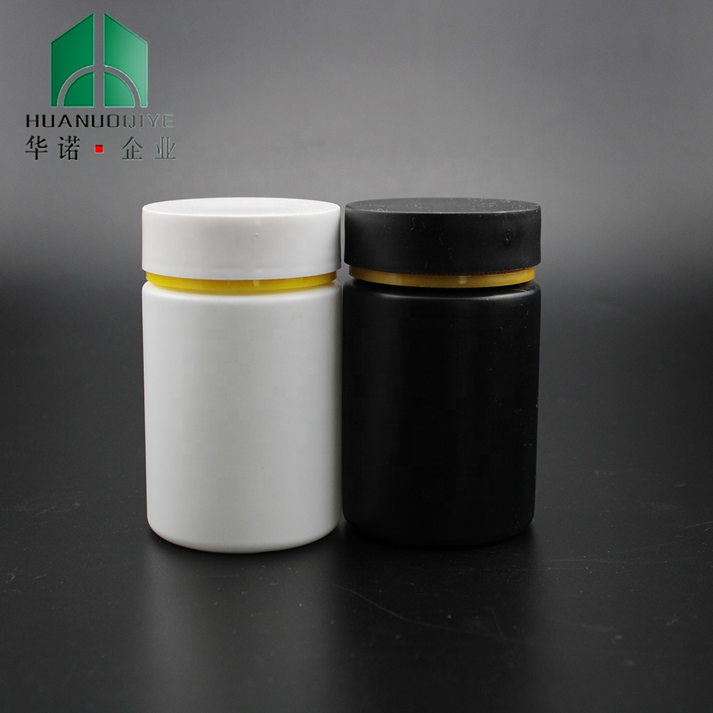 Jar Hdpe Plastic Wide Mouth 32oz 1000ml 1kg Black Loose Powder with Screw Cap PE Materail CN;ZHE Huanuo HN