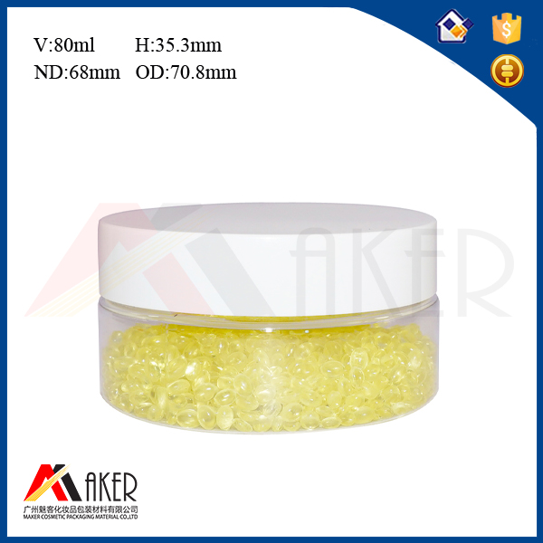 Jar Packaging Transparent 80ml Cosmetic Plastic PET Plastic Bottles Skin Care Cream 15g 110ml Fit 80ml Clear or Optitional 68mm