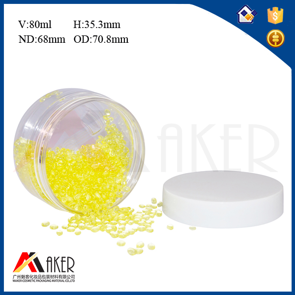 Jar Packaging Transparent 80ml Cosmetic Plastic PET Plastic Bottles Skin Care Cream 15g 110ml Fit 80ml Clear or Optitional 68mm