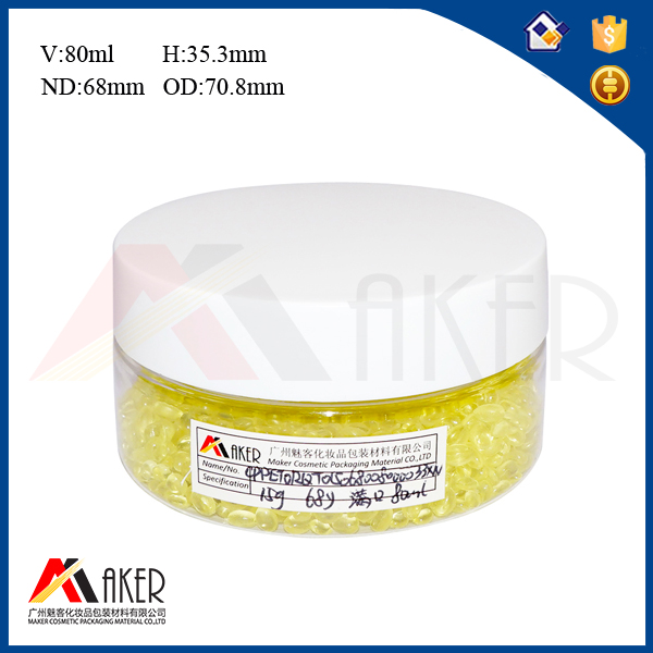 Jar Packaging Transparent 80ml Cosmetic Plastic PET Plastic Bottles Skin Care Cream 15g 110ml Fit 80ml Clear or Optitional 68mm