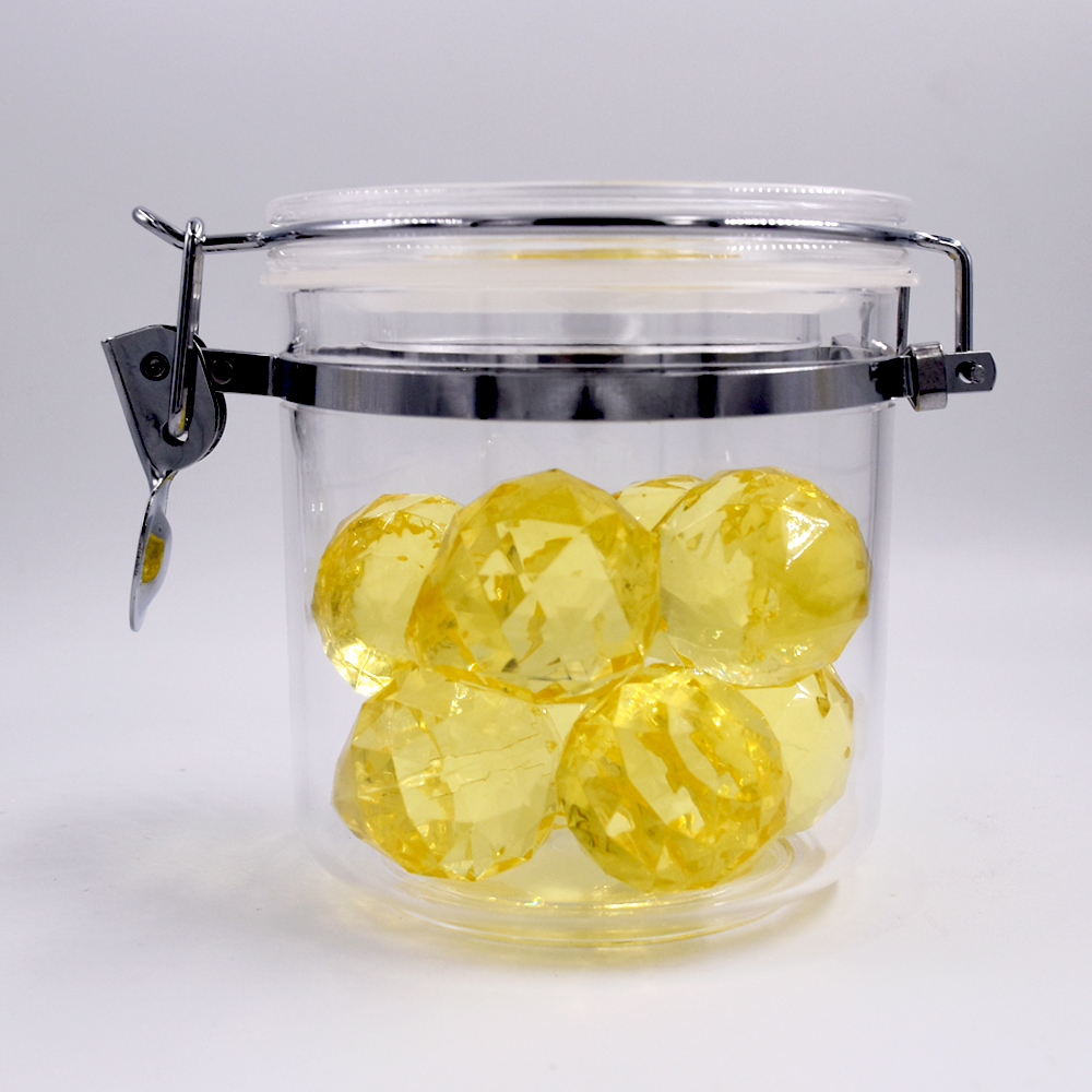 Jar Storage 670ml Wholesale Food Storage Plastic Jars Acrylic Storage jars With Clamp Airtight Lids
